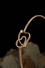 Delicate Heart-Shaped Bangle