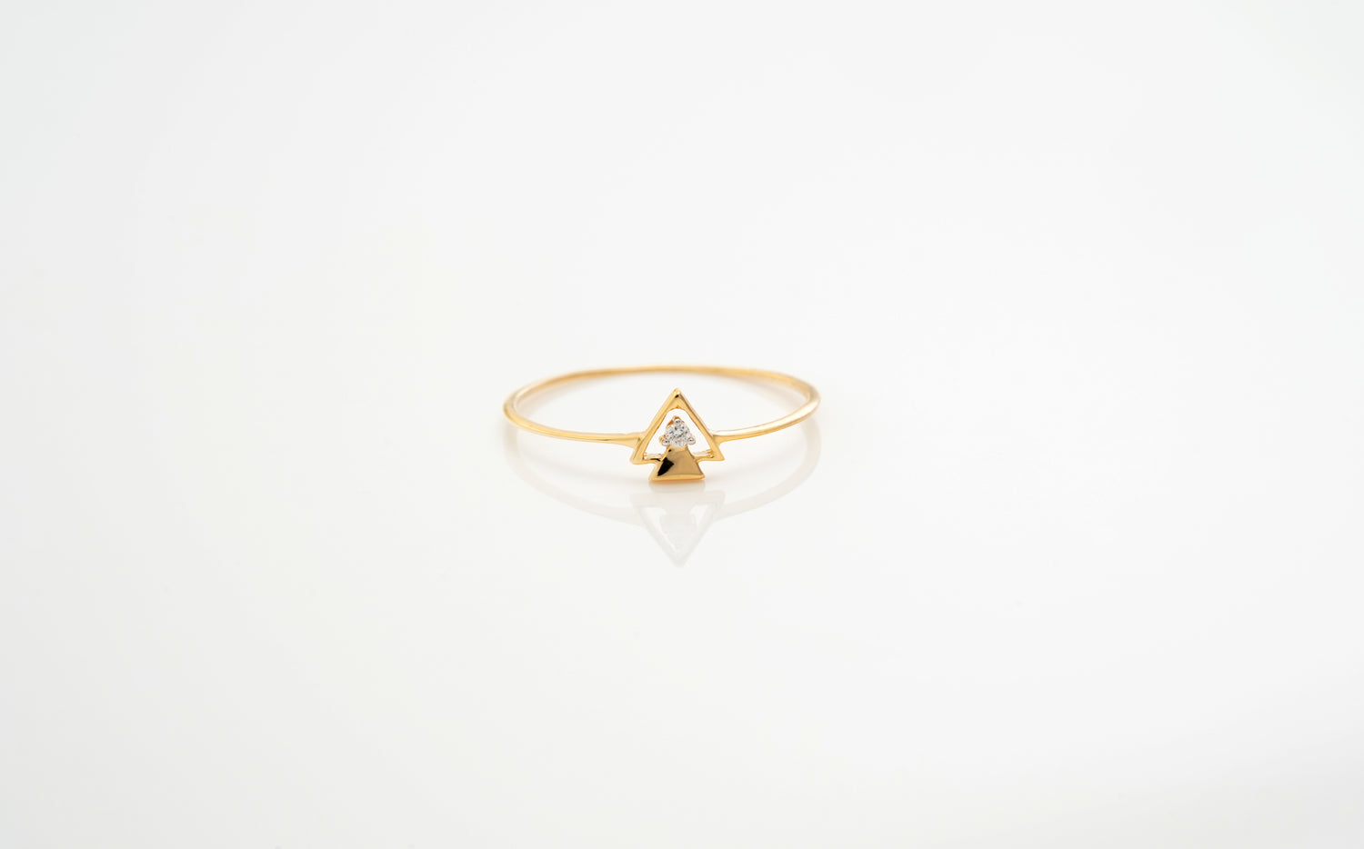 Twin Triangle Spark Ring