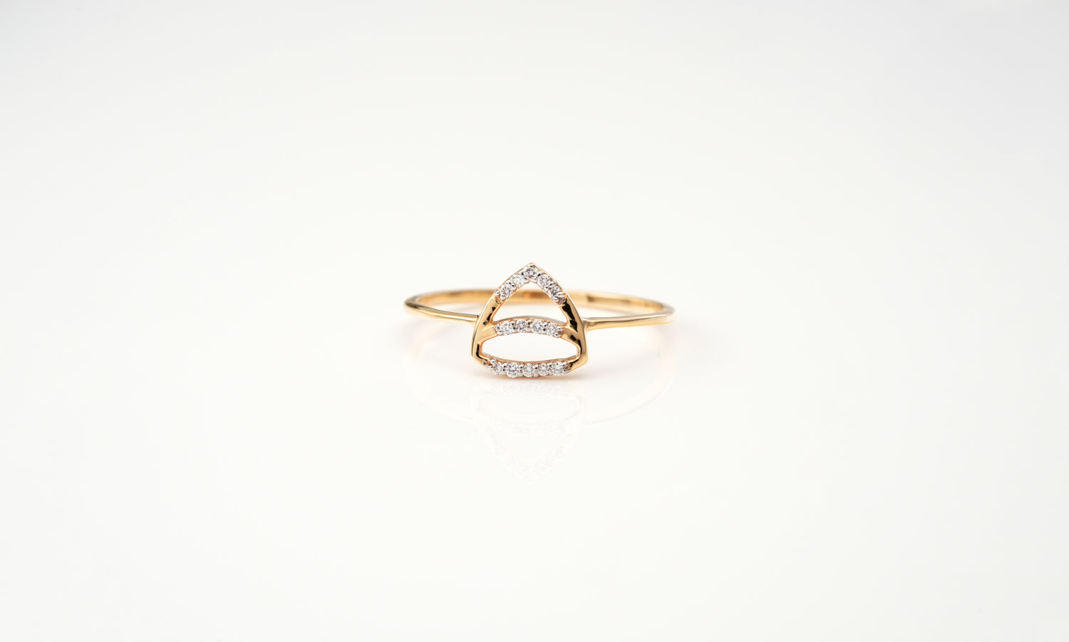 Radiant Pyramid Ring