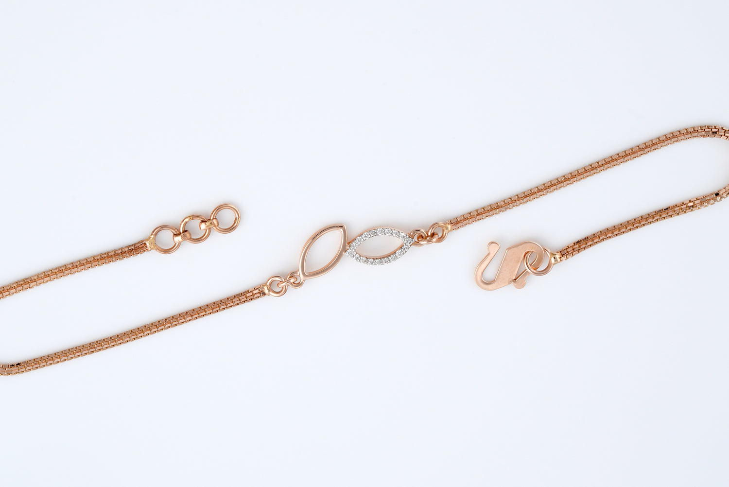 Twin Leaf Elegance Bracelet