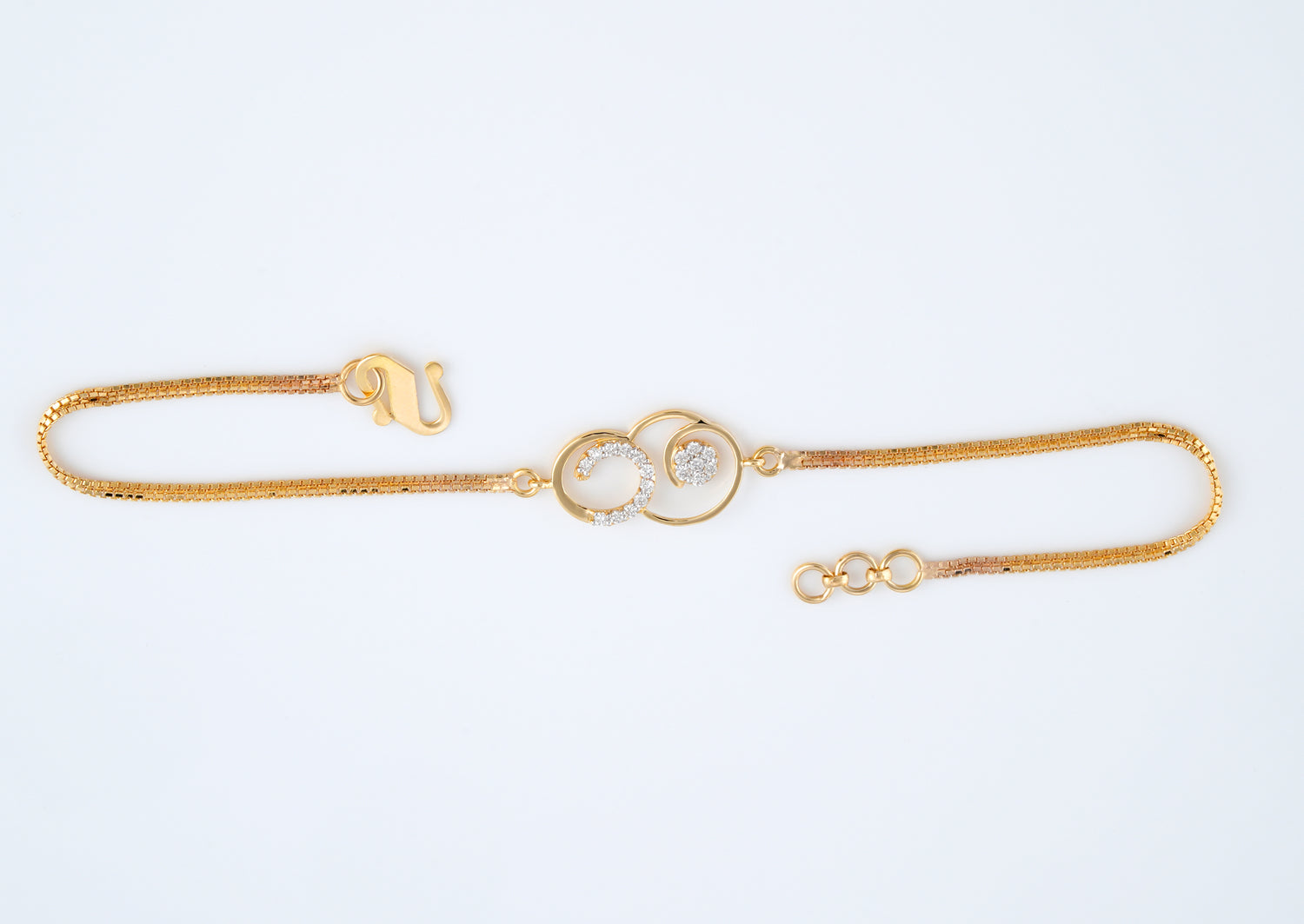 Two interlinked hearts Bracelet