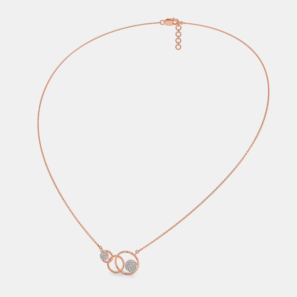 Twin Bloom Diamond Necklace