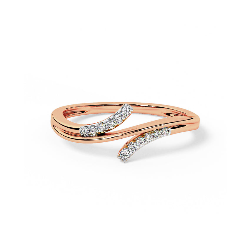 Elegant Rose Gold Diamond Ring