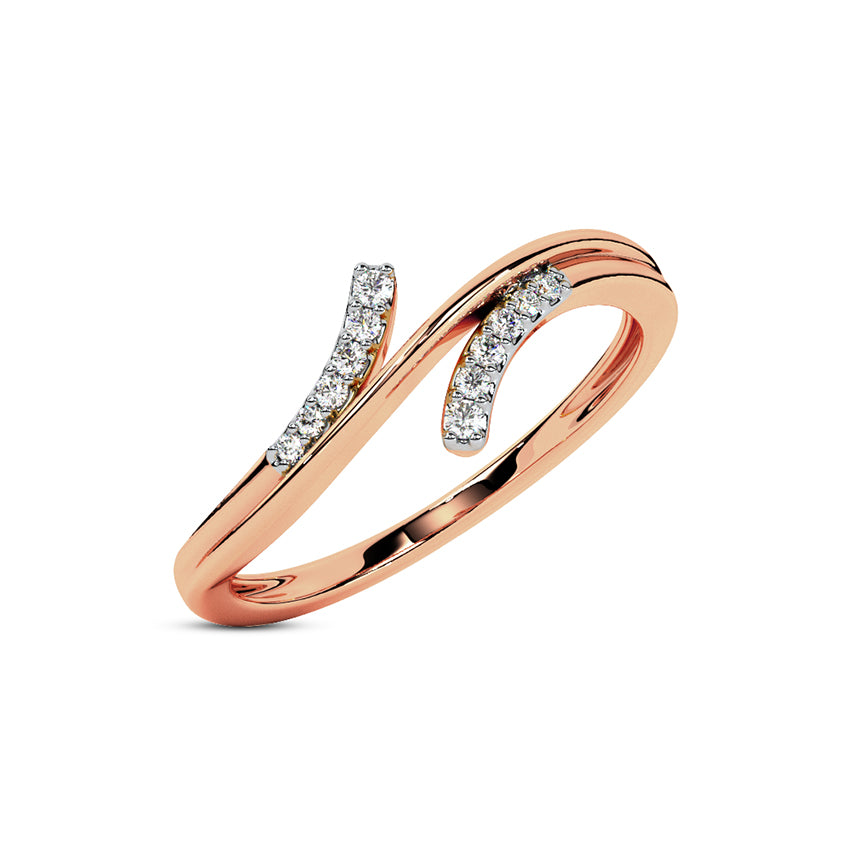 Elegant Rose Gold Diamond Ring