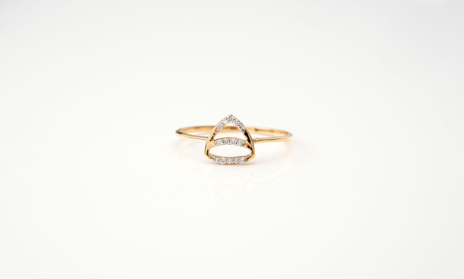 Radiant Pyramid Ring