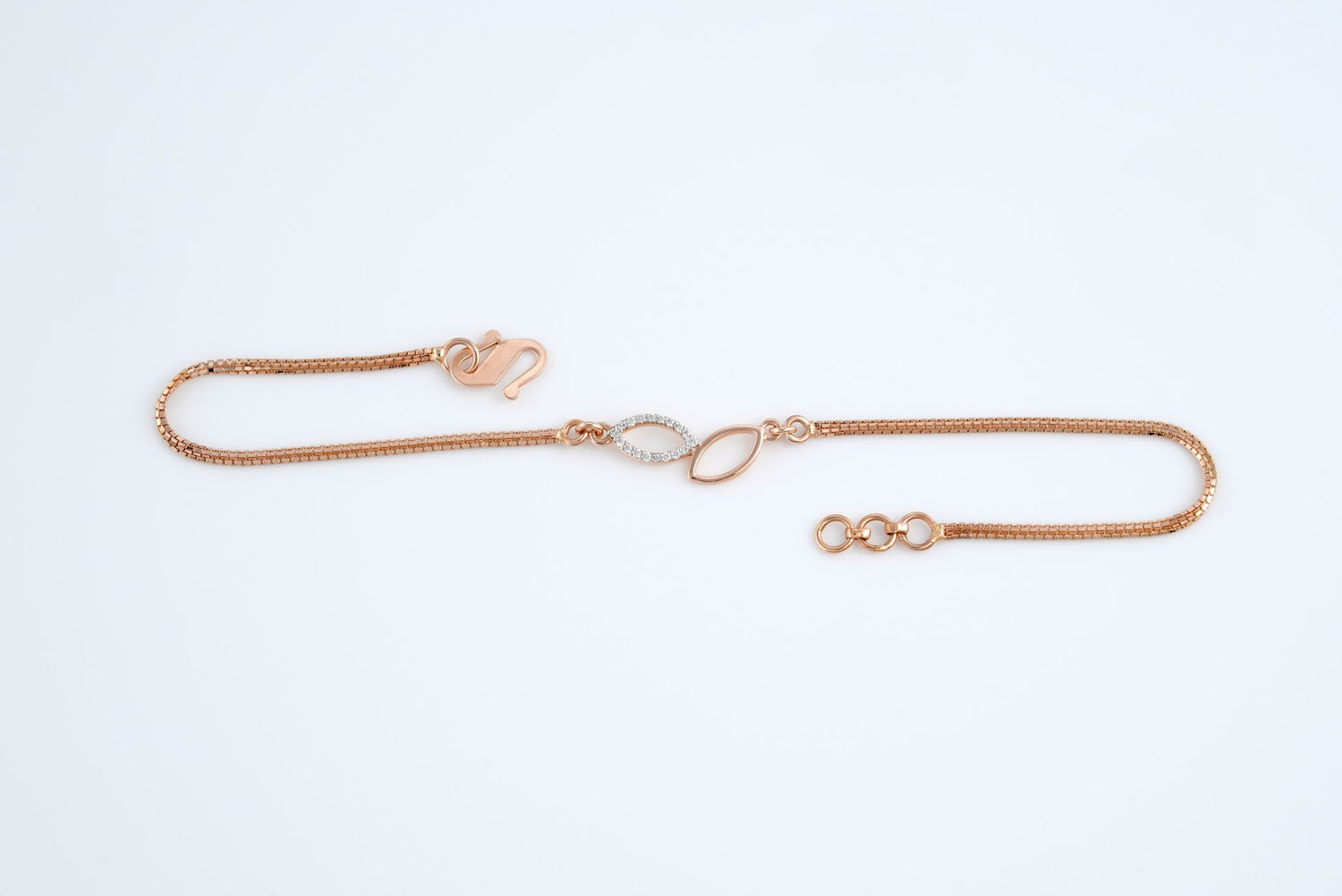 Twin Leaf Elegance Bracelet