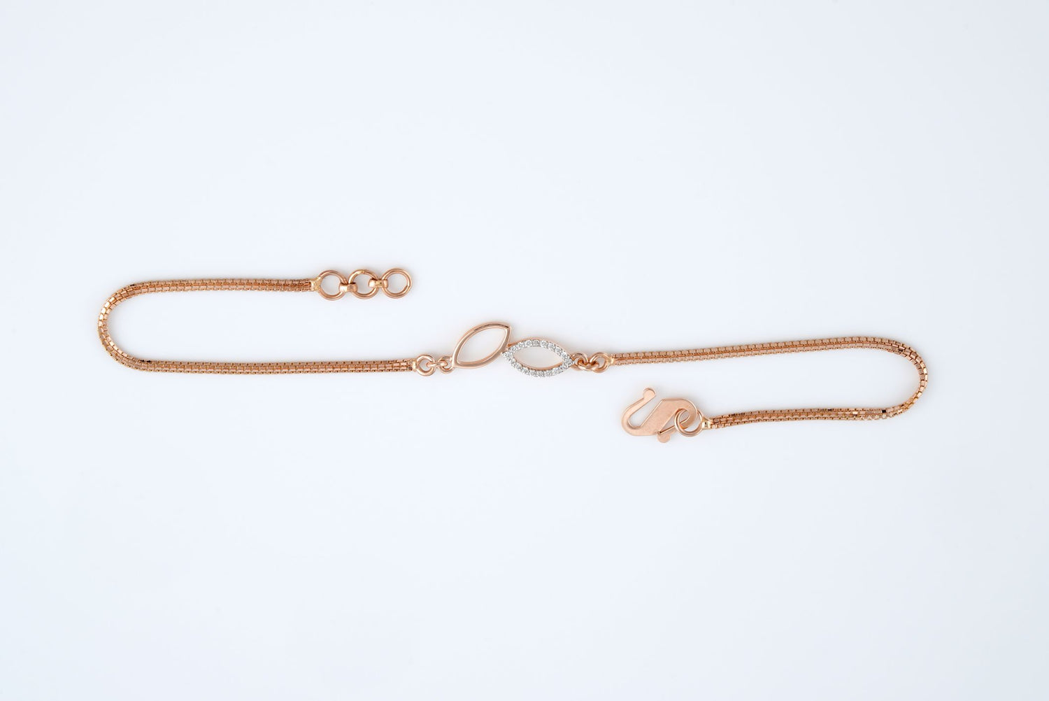 Twin Leaf Elegance Bracelet