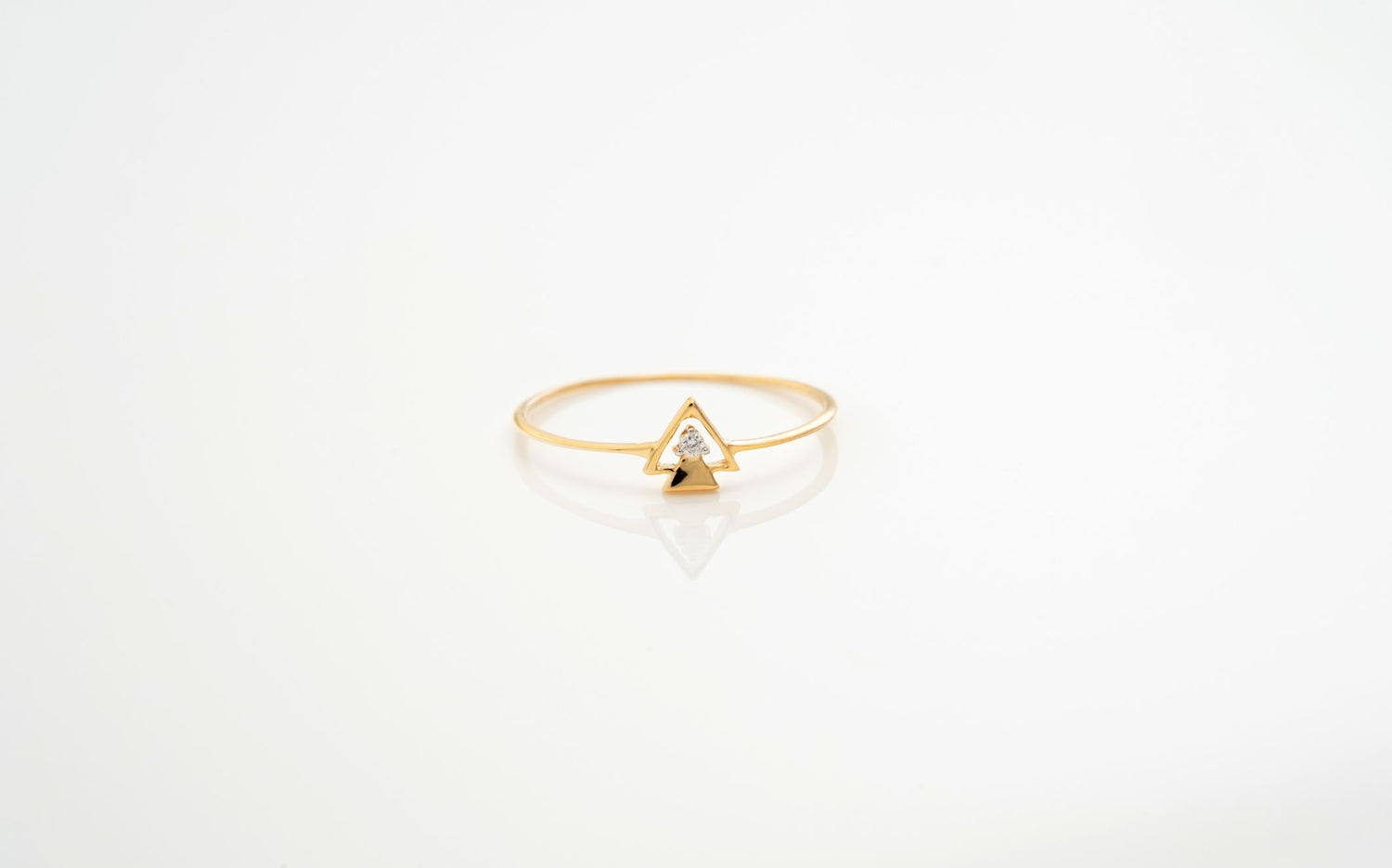 Twin Triangle Spark Ring